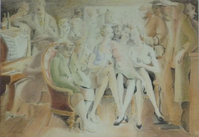 Blair Hughes-Stanton, Pub Scene, 1945