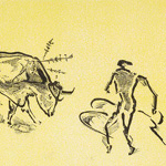 GERTRUDE HERMES - Wood-engravings, Linocuts & Drawings Bullfight 1 1952