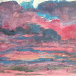 Pink Sky - NORMAN ADAMS RA (1927-2005)
