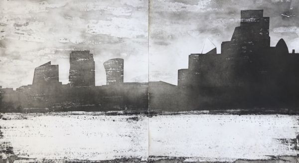 The Thames, Bermondsey II (diptych), 2023