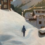 Snow Scene #5 (2021), Acrylic on paper - 